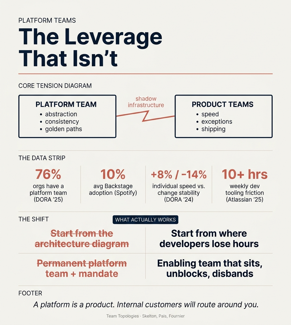 Challenging the assumption that platform teams automatically create leverage